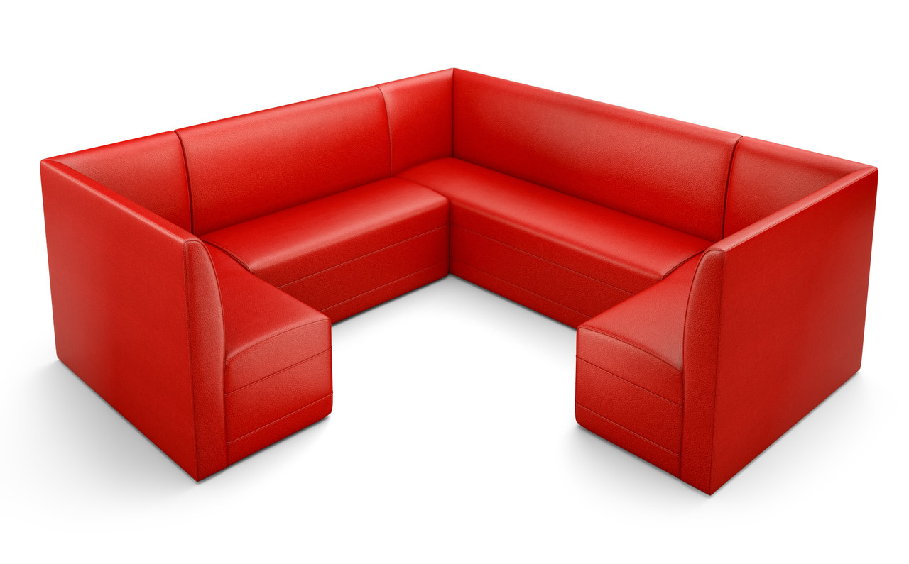 Restaurant 3/4 Circle Booth Seating  - Contract Grade - Premium Performance Upholstery - 100% Handcrafted In USA