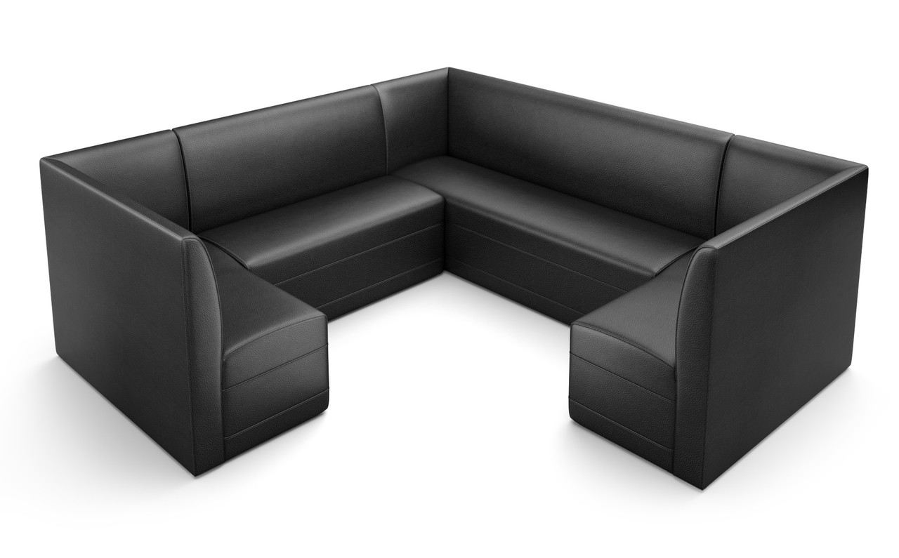 Restaurant 3/4 Circle Booth Seating  - Contract Grade - Premium Performance Upholstery - 100% Handcrafted In USA