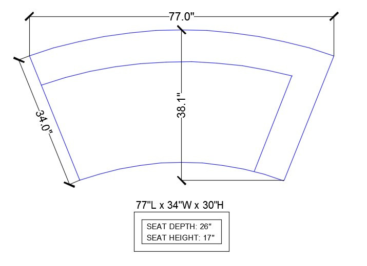 8005 Right-Sided Curved Chaise
