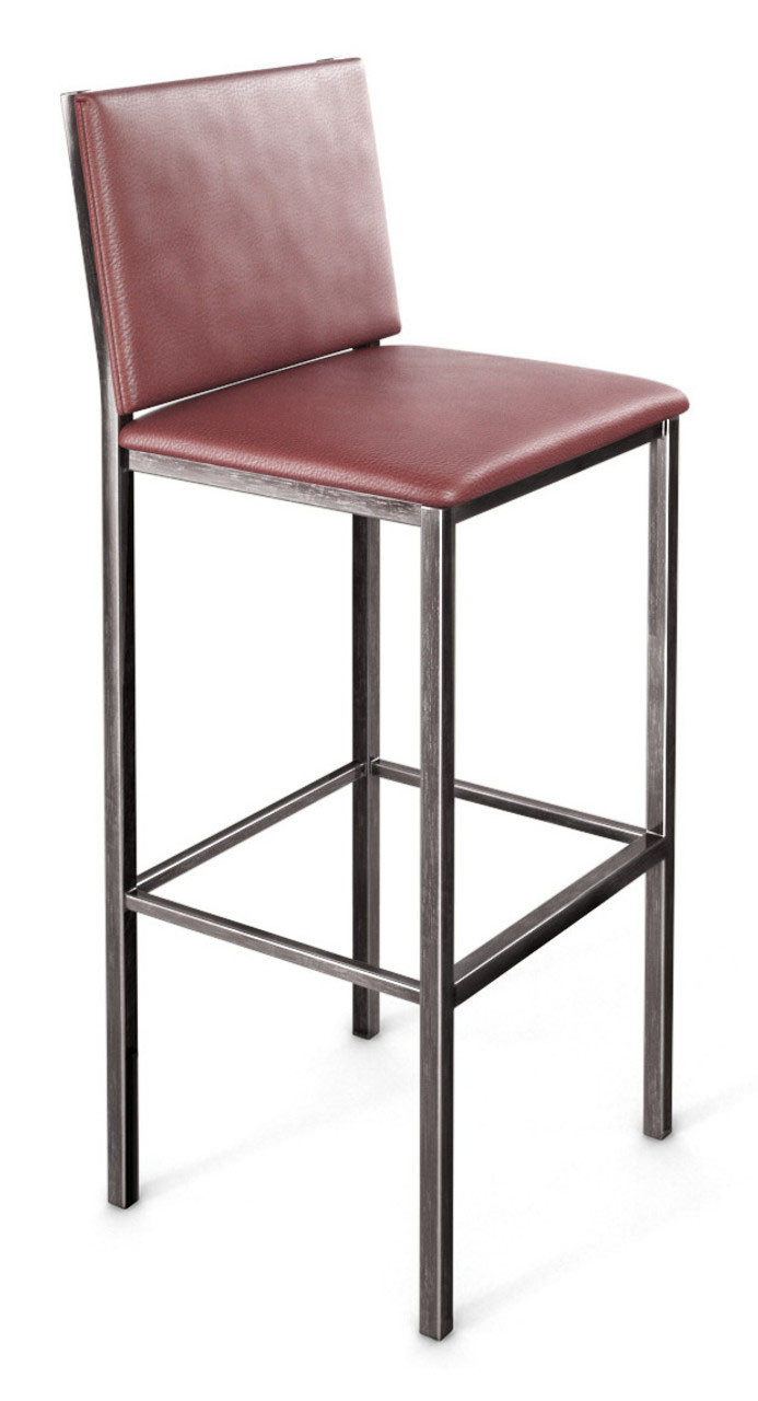 Fully Padded Gunmetal Heavy-Duty Bar Stool with Commercial-Grade Vinyl Seat (450lbs Rated) Fully Padded Gunmetal Heavy-Duty Bar Stool with Commercial-Grade Vinyl Seat (450lbs Rated)