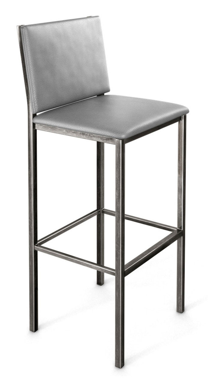 Fully Padded Gunmetal Heavy-Duty Bar Stool with Commercial-Grade Vinyl Seat (450lbs Rated) Fully Padded Gunmetal Heavy-Duty Bar Stool with Commercial-Grade Vinyl Seat (450lbs Rated)