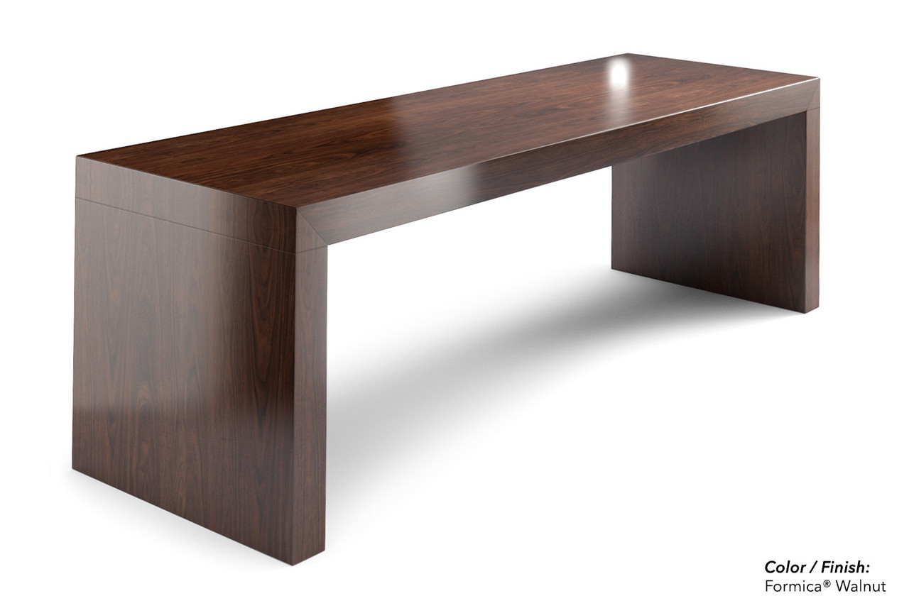8' Communal Restaurant Table - Handcrafted - Available in Many Finishes - Optional Power Outlets (30" Height)