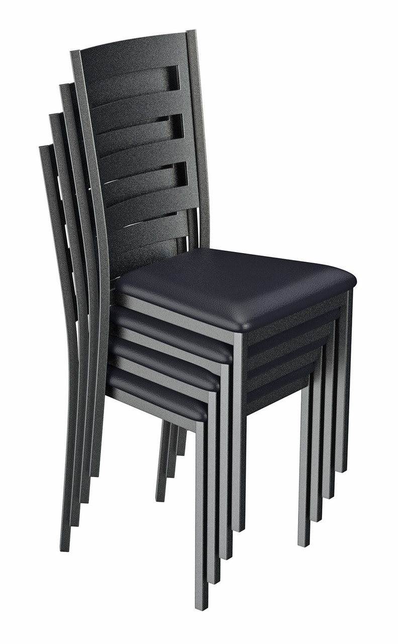 Stacking - Ladder Design - Restaurant Chair with Commercial-Grade Vinyl Seat