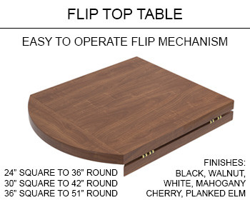 FORMICA® Restaurant Table Top with Drop Leaf ModernLineFurniture®