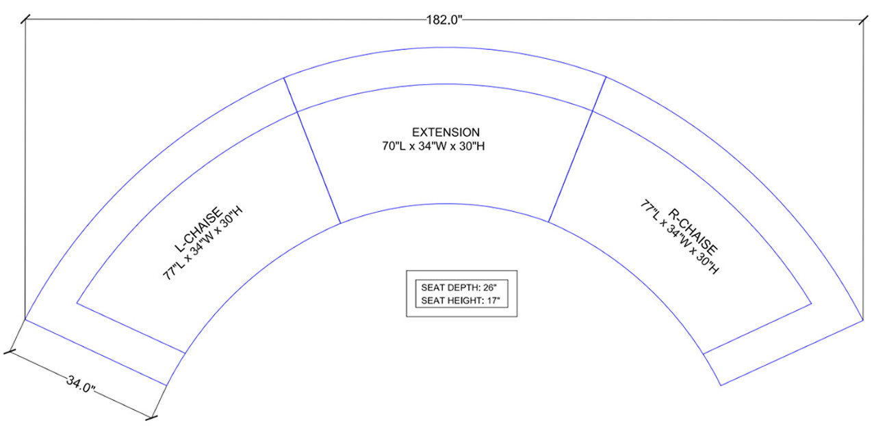 8005 Curved Long Sectional Sofa 8005 Curved Long Sectional Sofa