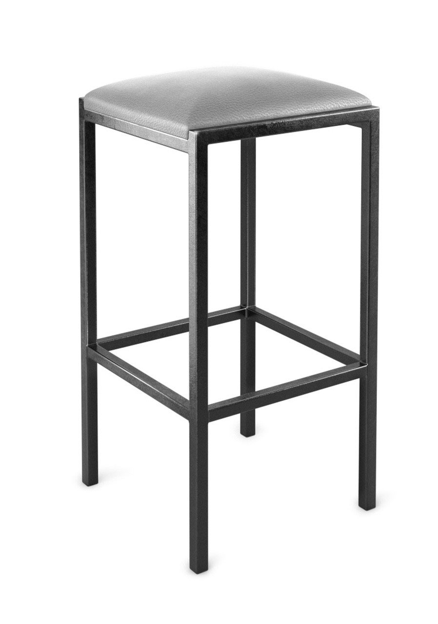 Padded Seating Backless - Gunmetal Heavy Duty Frame Indoor Bar Stool - Proudly Made in America (350lbs Support) Padded Seating Backless - Gunmetal Heavy Duty Frame Indoor Bar Stool - Proudly Made in America (350lbs Support)