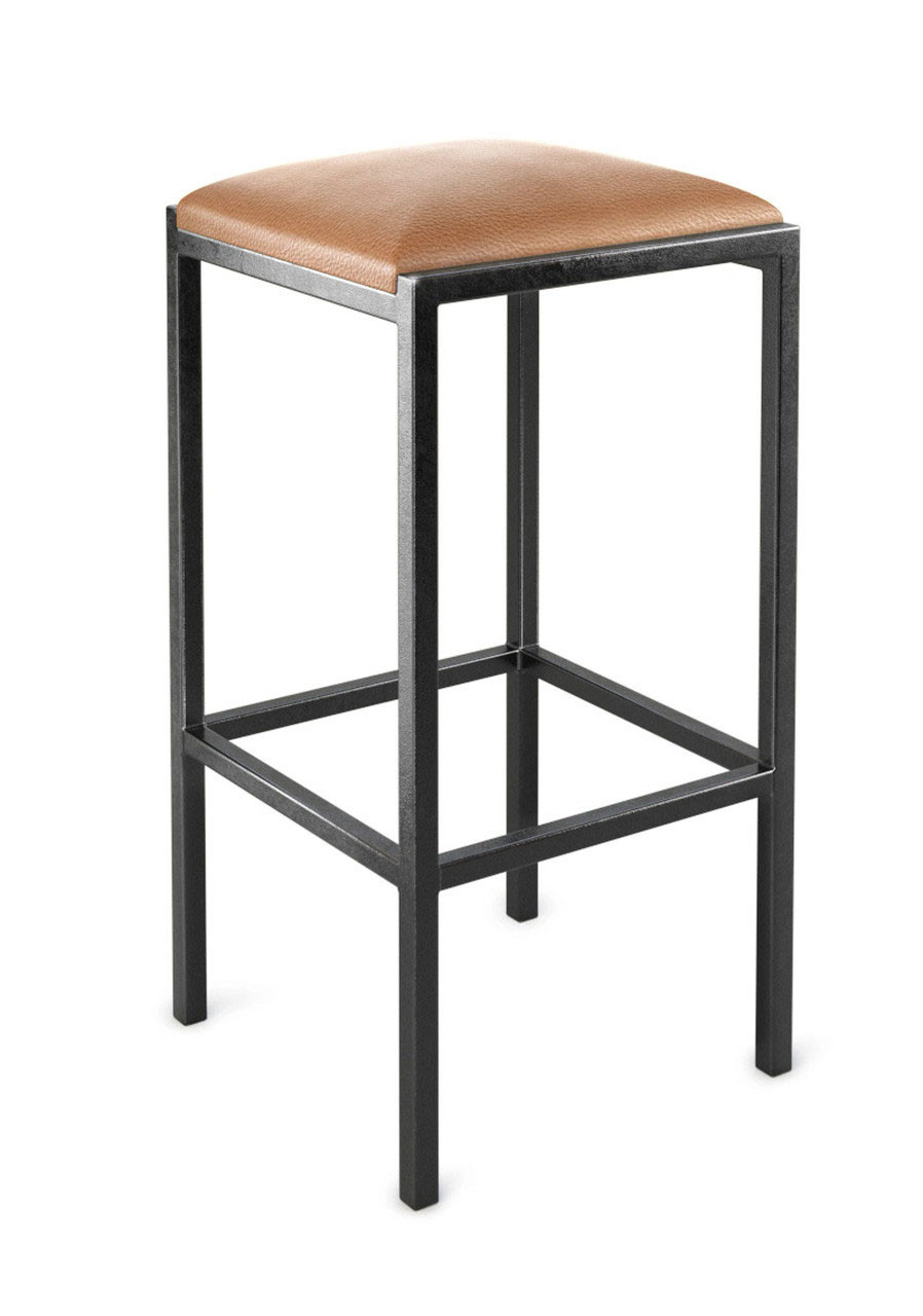Padded Seating Backless - Gunmetal Heavy Duty Frame Indoor Bar Stool - Proudly Made in America (350lbs Support) Padded Seating Backless - Gunmetal Heavy Duty Frame Indoor Bar Stool - Proudly Made in America (350lbs Support)