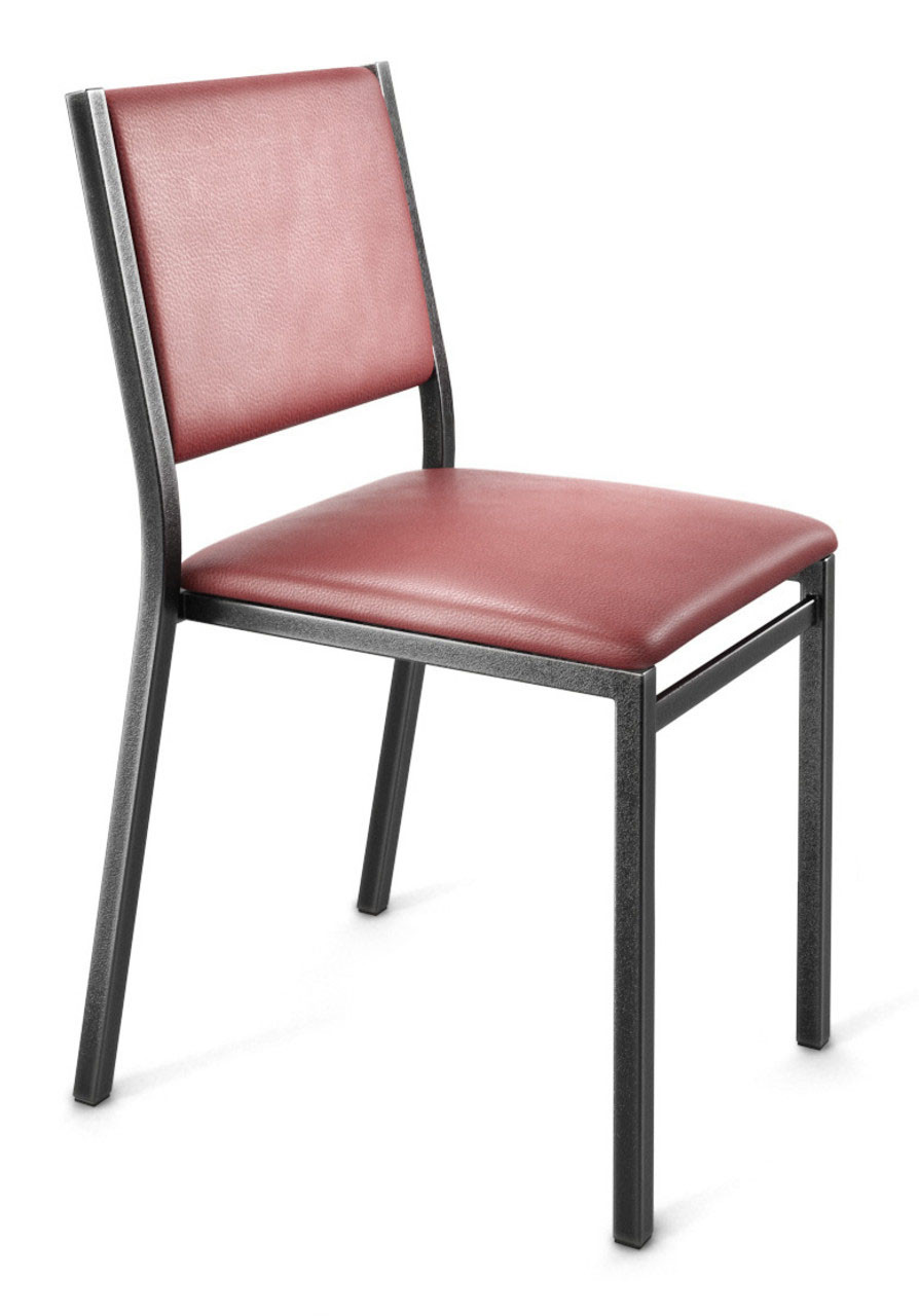 Gunmetal Frame Modern Restaurant Chair with Commercial-Grade Vinyl Seat Gunmetal Frame Modern Restaurant Chair with Commercial-Grade Vinyl Seat