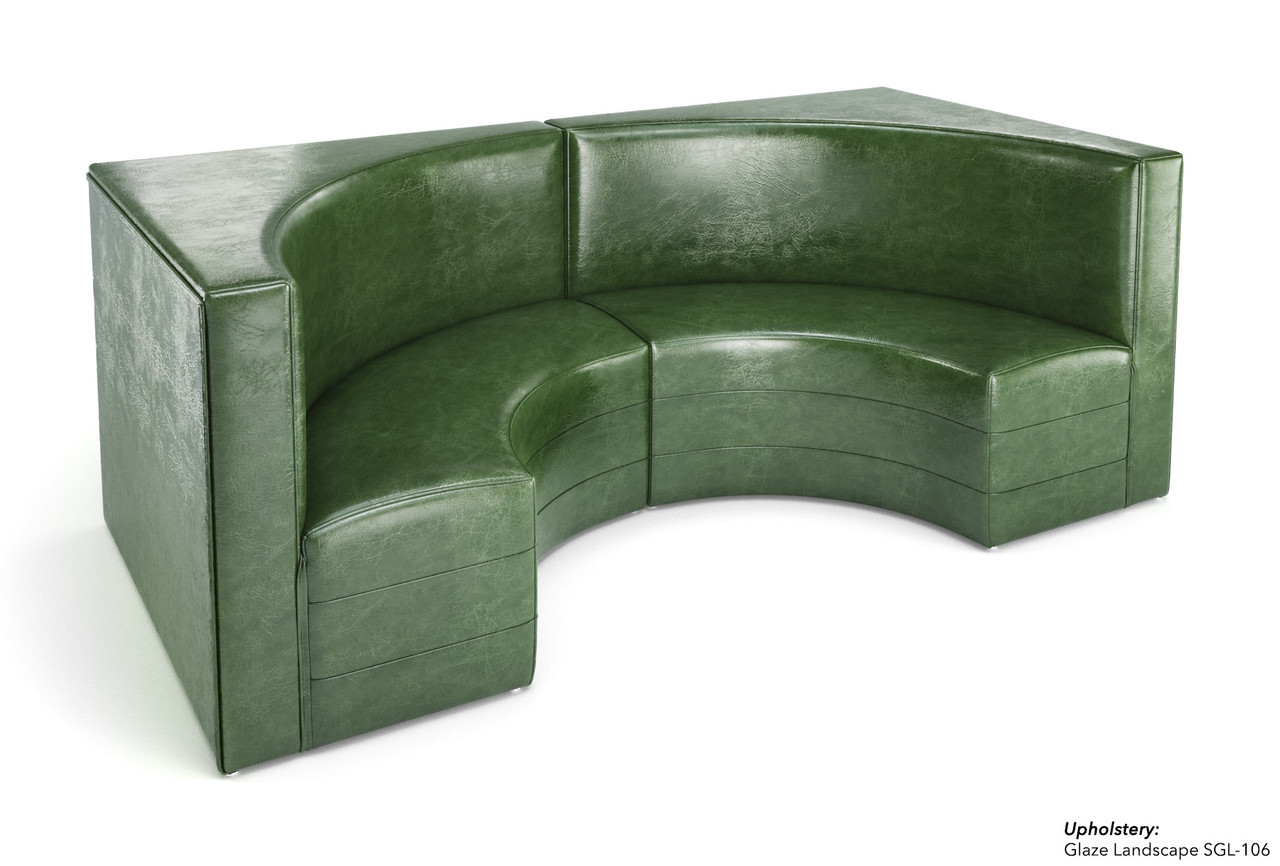 Half a Circle Booth Restaurant Seating - Contract Grade - Premium Performance Upholstery - 100% Handcrafted In USA Half a Circle Booth Restaurant Seating - Contract Grade - Premium Performance Upholstery - 100% Handcrafted In USA