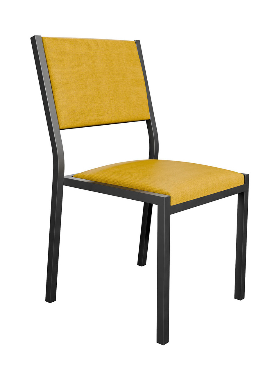 Set of Marine-Grade 36" Round Black Seaboard Outdoor Restaurant Table with  Four Restaurant Chairs