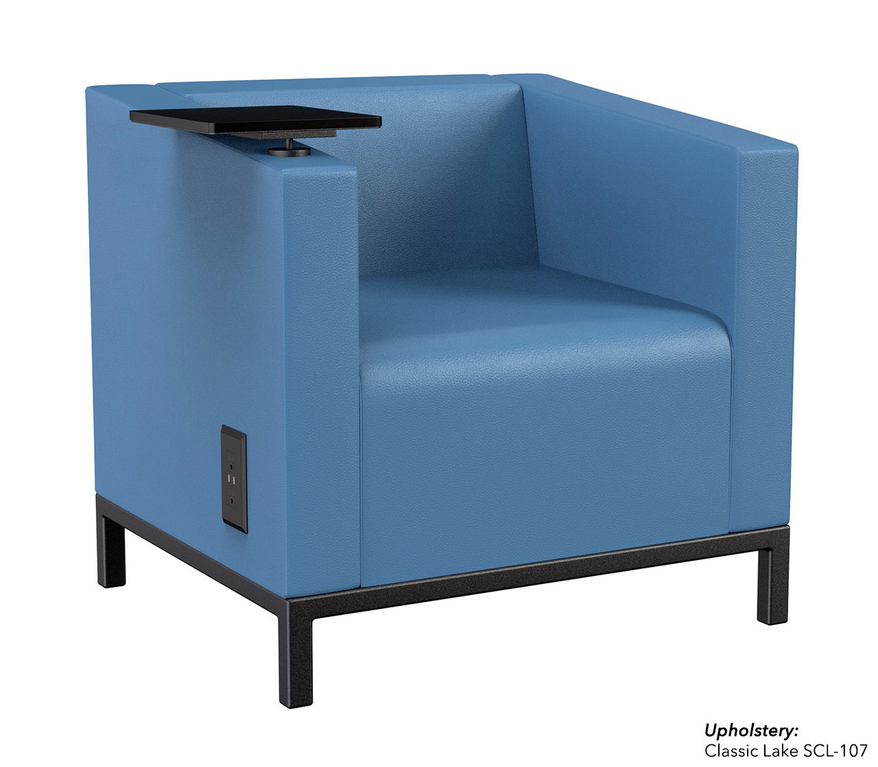 Mobile 360° Swing Tray - Task Chair with  USB/110v Outlet - Handcrafted in USA