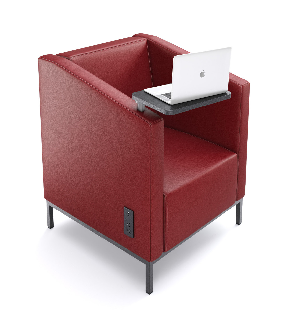 Scania Modern Task Chair  - Optional Mobile 360° Swing Tray with  USB/110v Outlet 