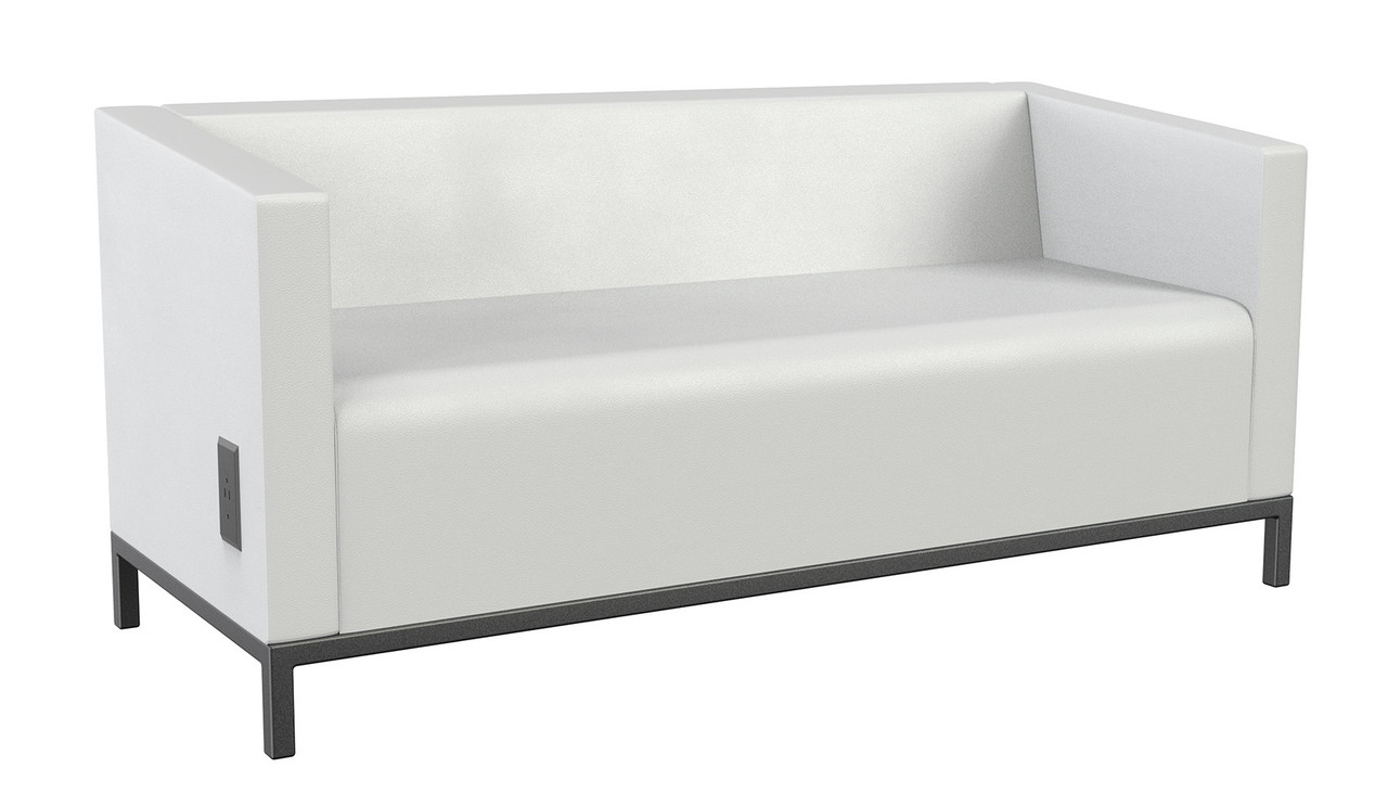 Modern Love Seat with  USB/110v Outlet - Handcrafted in USA Modern Love Seat with  USB/110v Outlet - Handcrafted in USA