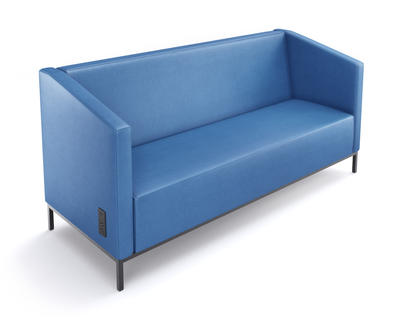 Scania Modern Love Seat - Optional USB/110v Outlet - Handcrafted in USA