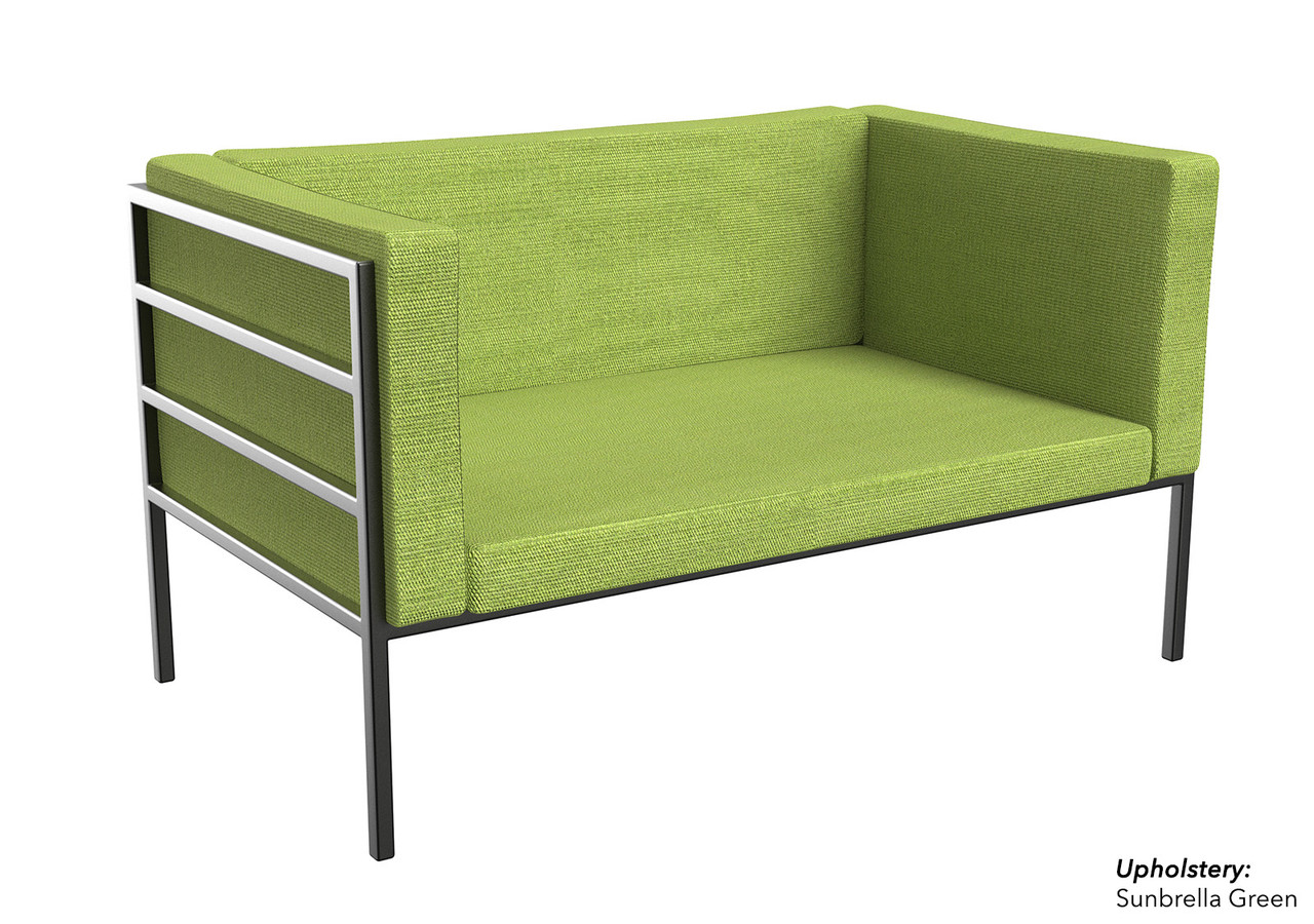 HERMOSA HeavyDuty Outdoor Sofa Sunbrella Seating Gunmetal Frame