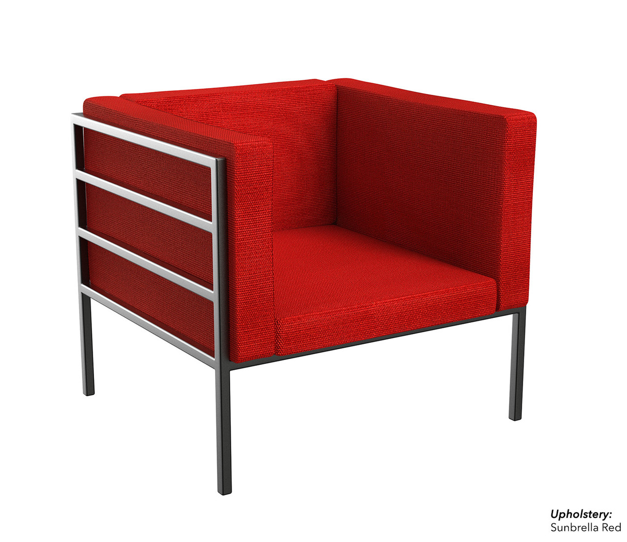 HERMOSA Heavy-Duty Outdoor Chair  - Sunbrella Seating - Gunmetal Frame - Outdoor Furniture - Made in USA HERMOSA Heavy-Duty Outdoor Chair  - Sunbrella Seating - Gunmetal Frame - Outdoor Furniture - Made in USA