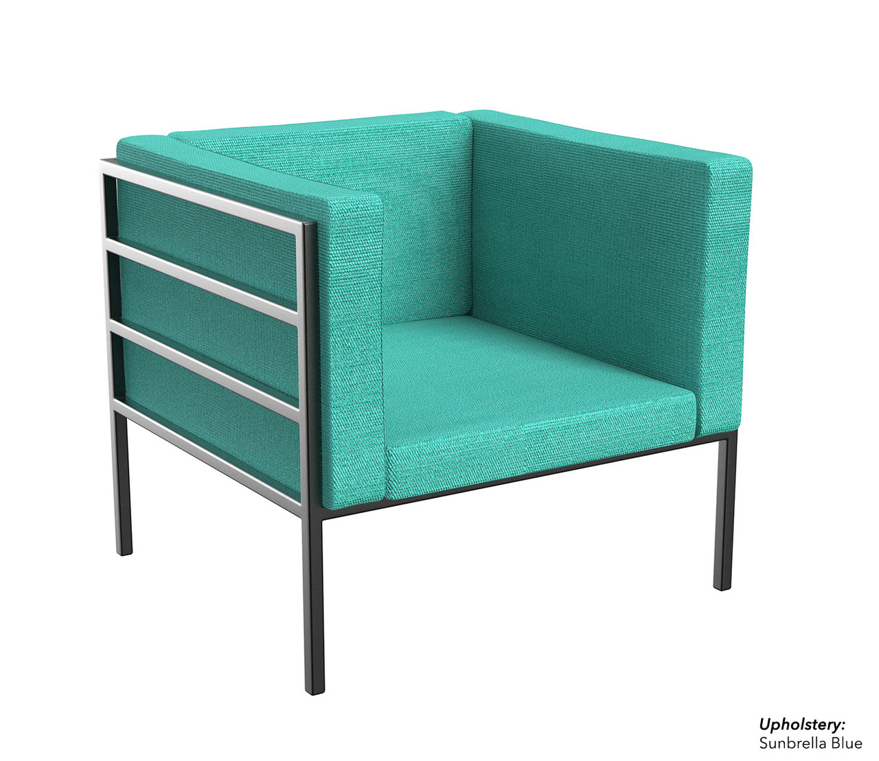 HERMOSA Heavy-Duty Outdoor Chair  - Sunbrella Seating - Gunmetal Frame - Outdoor Furniture - Made in USA HERMOSA Heavy-Duty Outdoor Chair  - Sunbrella Seating - Gunmetal Frame - Outdoor Furniture - Made in USA