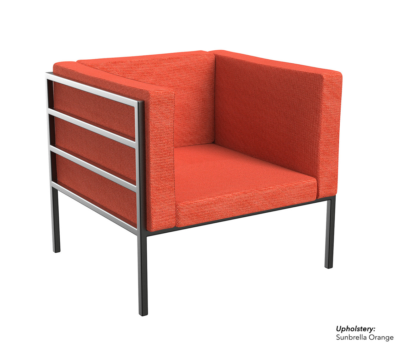 HERMOSA Heavy-Duty Outdoor Chair  - Sunbrella Seating - Gunmetal Frame - Outdoor Furniture - Made in USA HERMOSA Heavy-Duty Outdoor Chair  - Sunbrella Seating - Gunmetal Frame - Outdoor Furniture - Made in USA