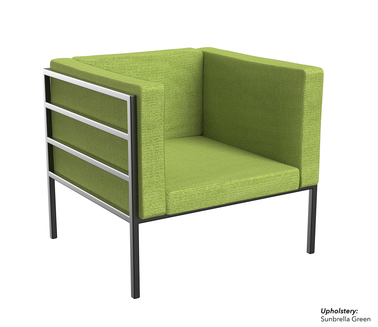 HERMOSA Heavy-Duty Outdoor Chair  - Sunbrella Seating - Gunmetal Frame - Outdoor Furniture - Made in USA HERMOSA Heavy-Duty Outdoor Chair  - Sunbrella Seating - Gunmetal Frame - Outdoor Furniture - Made in USA