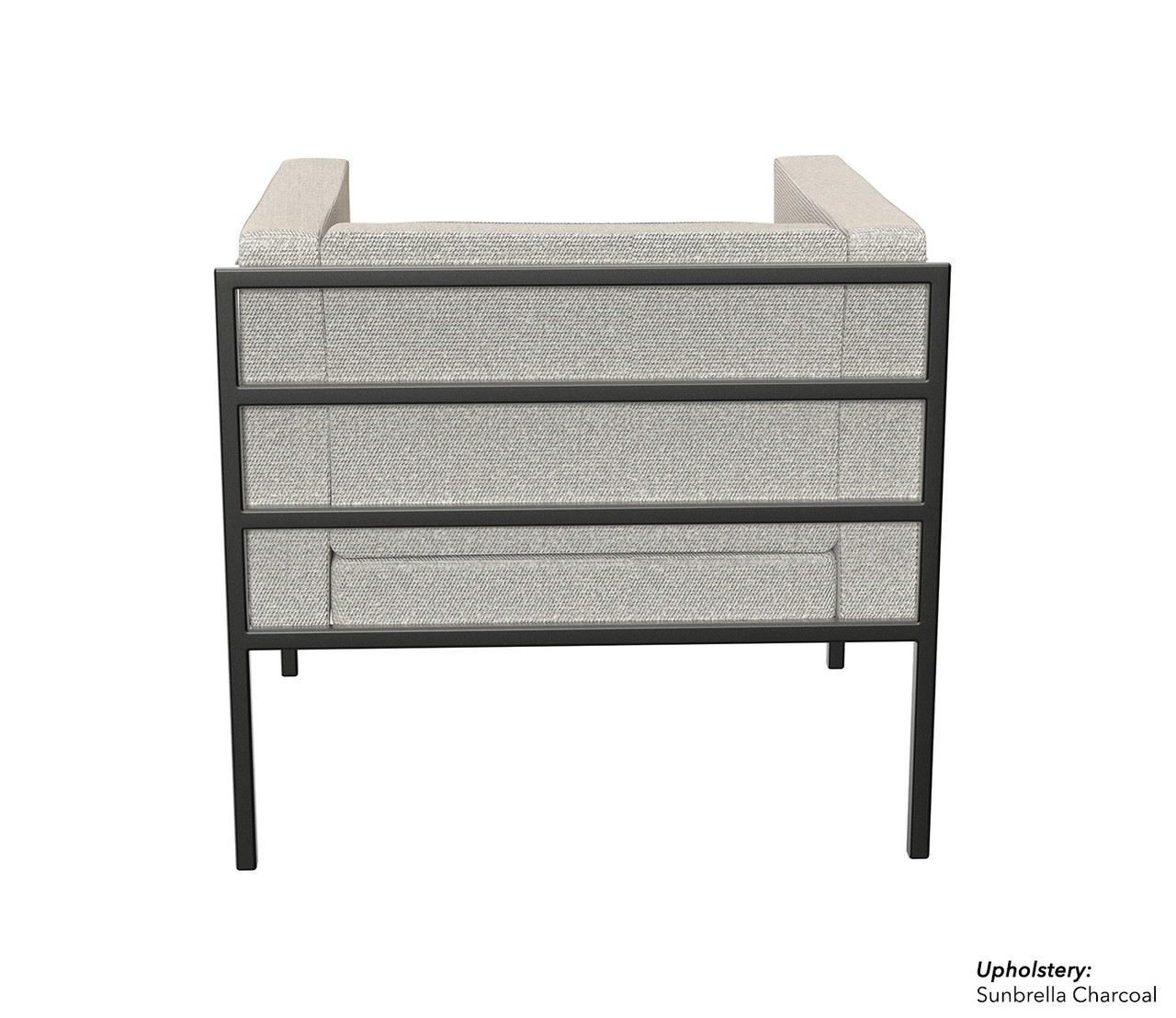 HERMOSA Heavy-Duty Outdoor Chair  - Sunbrella Seating - Gunmetal Frame - Outdoor Furniture - Made in USA HERMOSA Heavy-Duty Outdoor Chair  - Sunbrella Seating - Gunmetal Frame - Outdoor Furniture - Made in USA