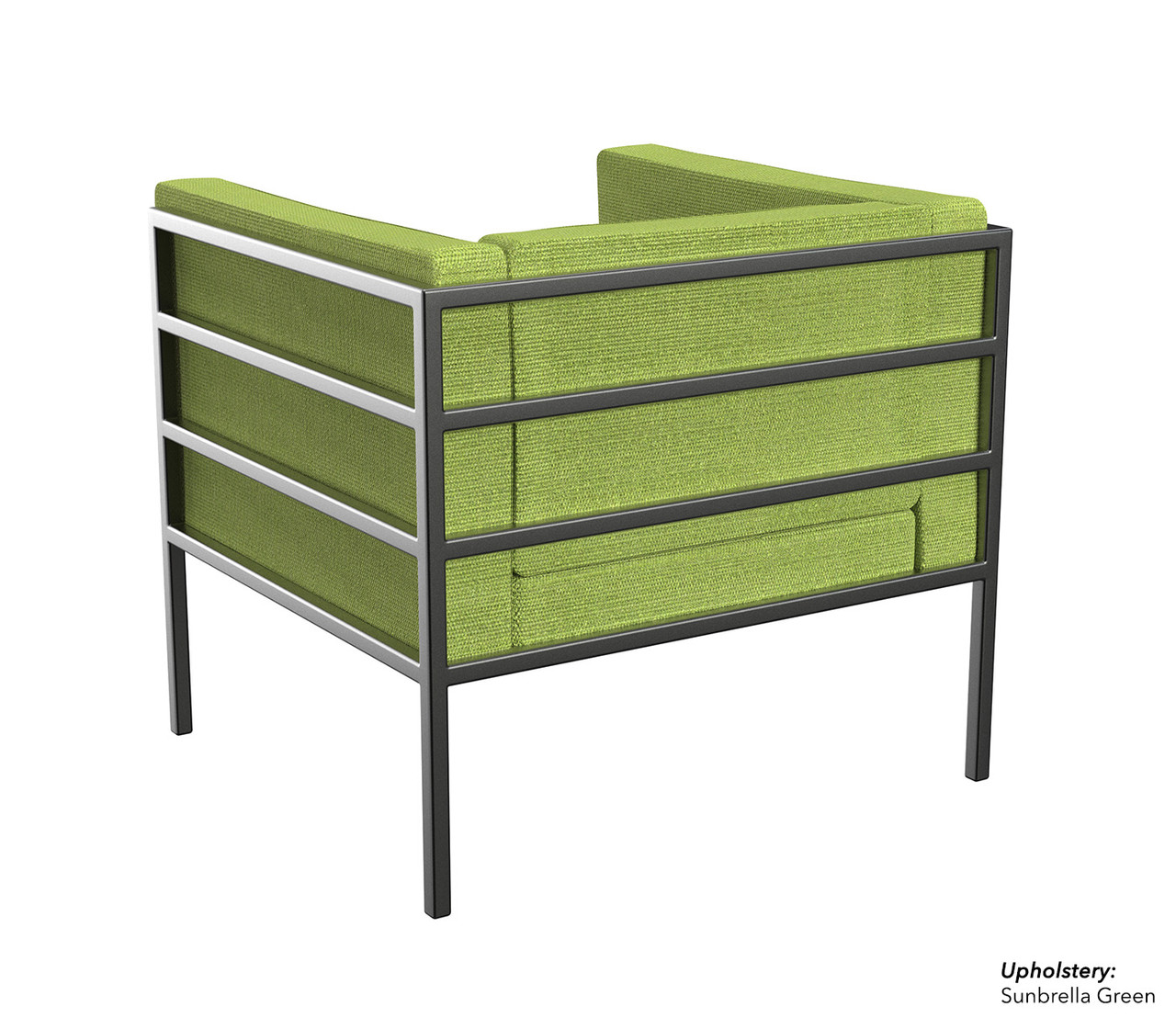 HERMOSA Heavy-Duty Outdoor Chair  - Sunbrella Seating - Gunmetal Frame - Outdoor Furniture - Made in USA HERMOSA Heavy-Duty Outdoor Chair  - Sunbrella Seating - Gunmetal Frame - Outdoor Furniture - Made in USA