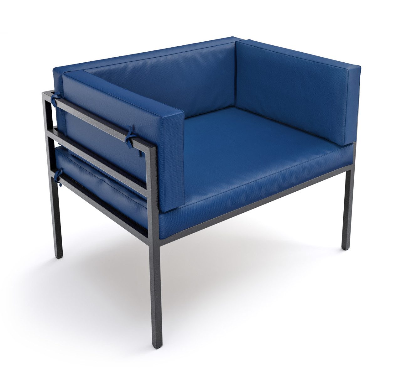 HERMOSA Heavy-Duty Outdoor Chair  - Sunbrella Seating - Gunmetal Frame - Outdoor Furniture - Made in USA