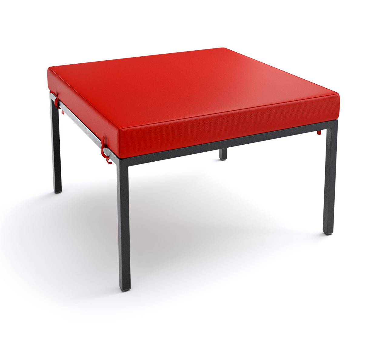 HERMOSA Ottoman - Sunbrella Seating - Gunmetal Frame - Outdoor Furniture - Made in USA
