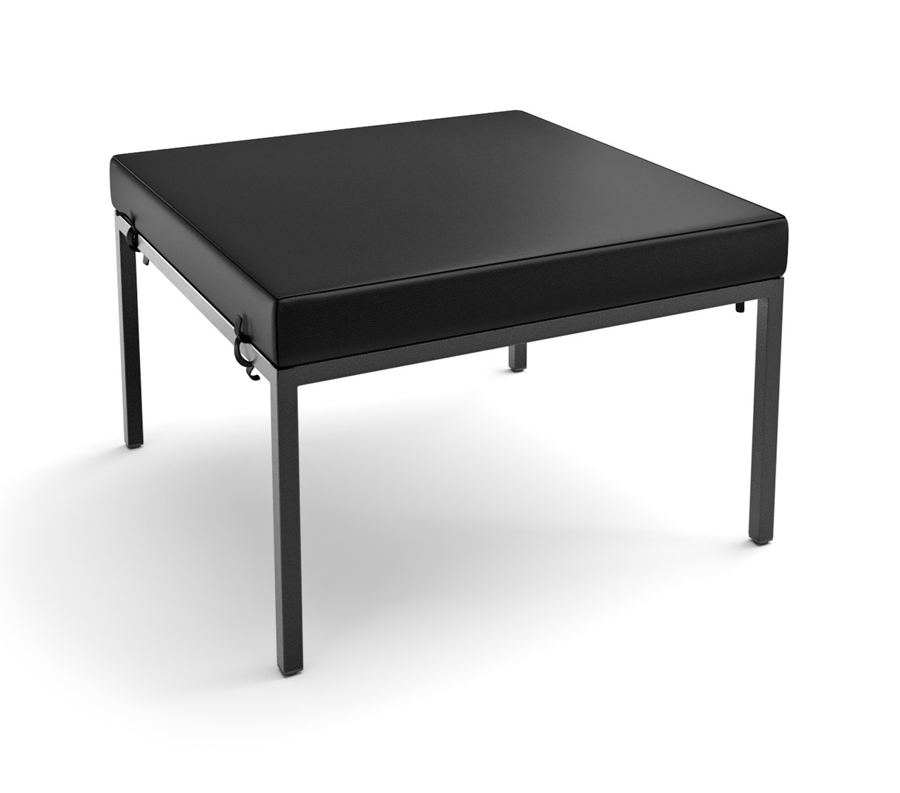 HERMOSA Ottoman - Sunbrella Seating - Gunmetal Frame - Outdoor Furniture - Made in USA