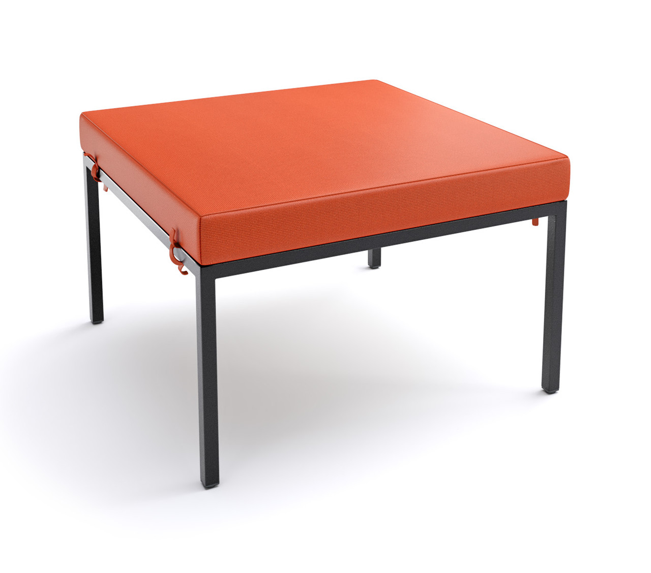 HERMOSA Ottoman - Sunbrella Seating - Gunmetal Frame - Outdoor Furniture - Made in USA