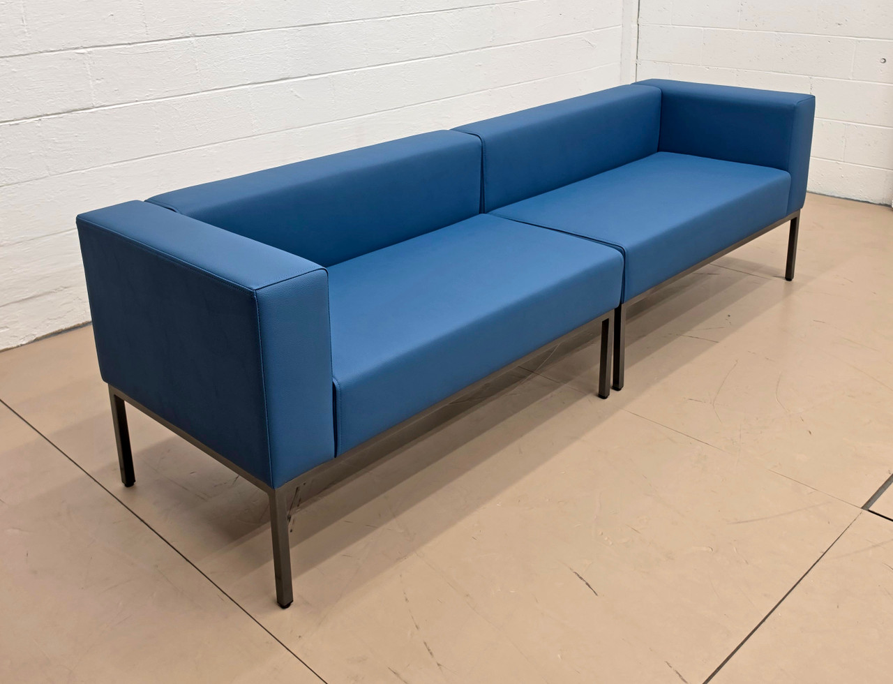 LUGANO - Modular Long Sofa - Fully Welded Gunmetal Frame - Made in USA