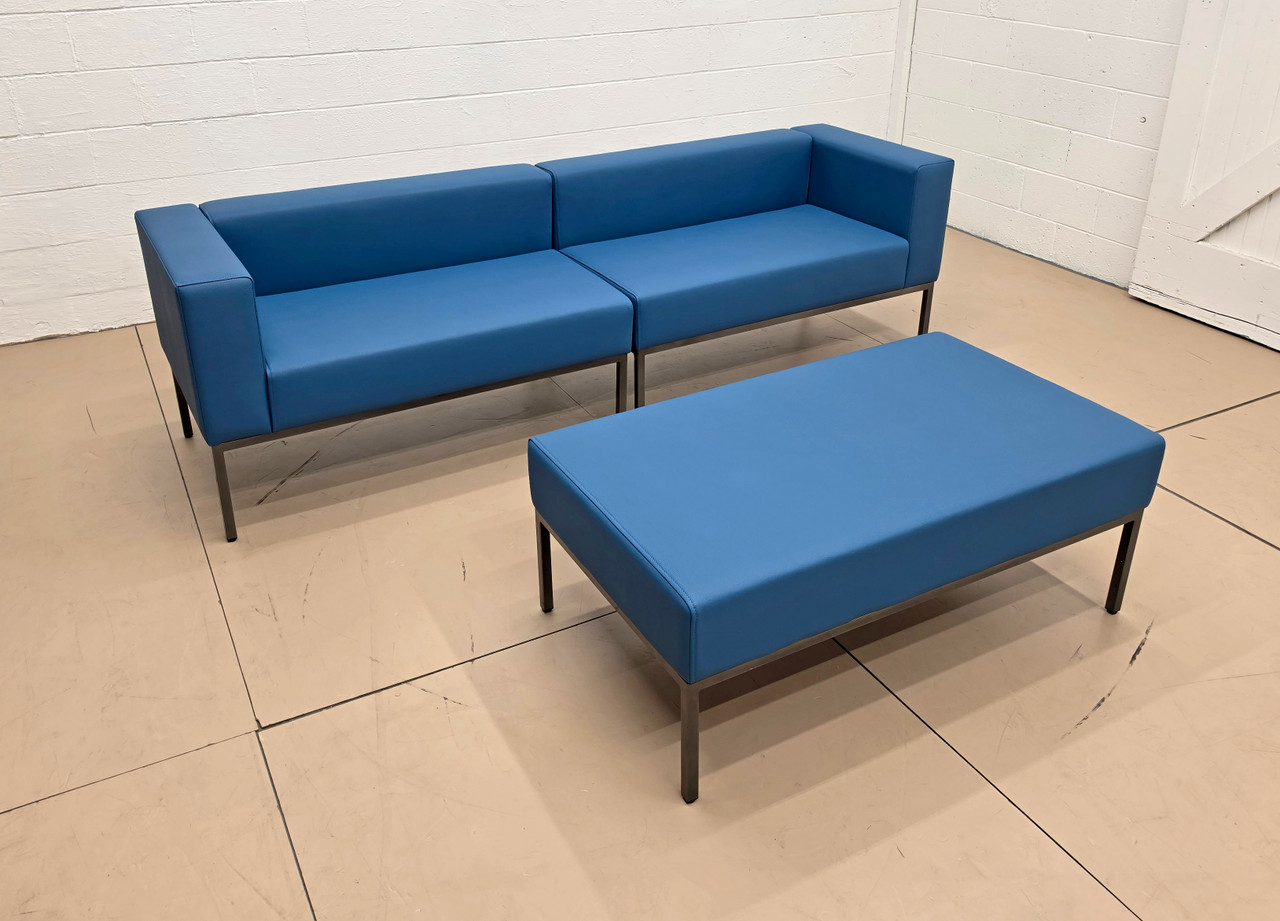 LUGANO - Modular U-Shape Sofa - Fully Welded Gunmetal Frame - Made in USA