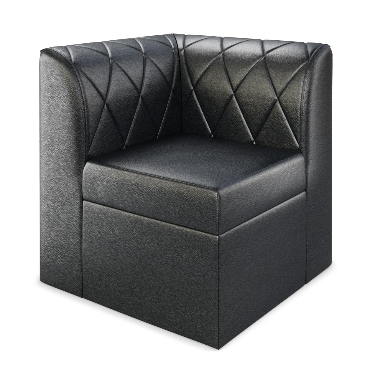 RIVERA Lounge Seating - Modular - Diamond Tufted Black Upholstery - Corner RIVERA Lounge Seating - Modular - Diamond Tufted Black Upholstery - Corner