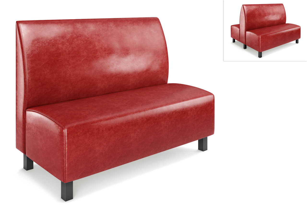 Norway Restaurant Booth - Premium Upholstery - Black Legs -Made in USA Norway Restaurant Booth - Premium Upholstery - Black Legs -Made in USA