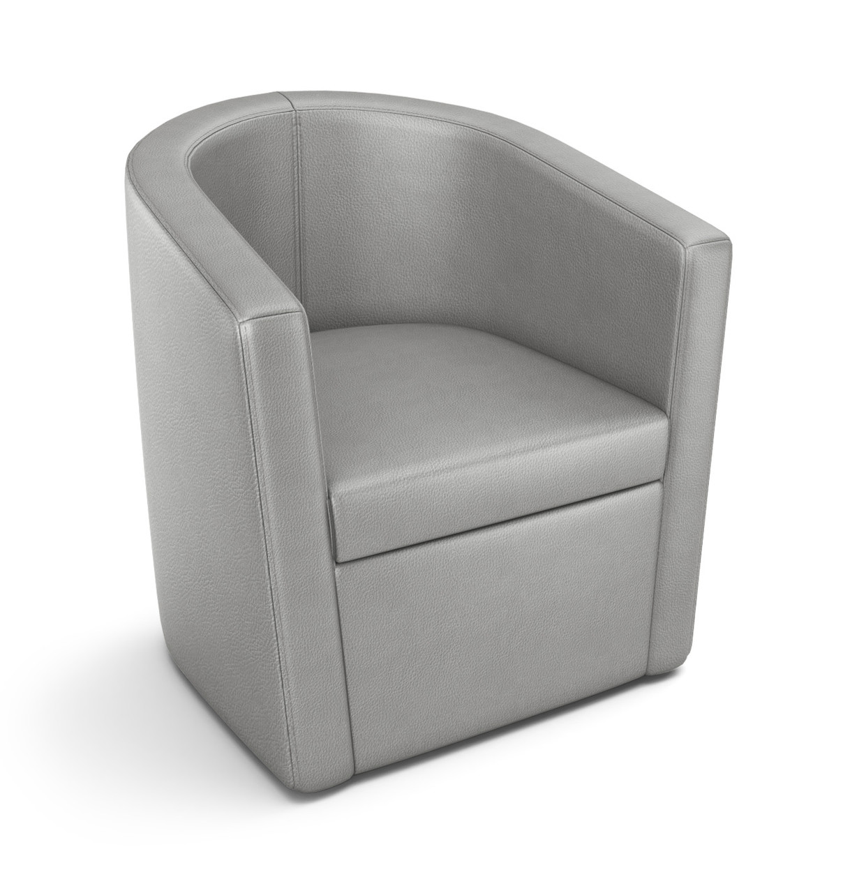 Commercial-Grade Club Chair - Fully Upholstered - Made in USA - Optional Casters and 360° Swivel Base