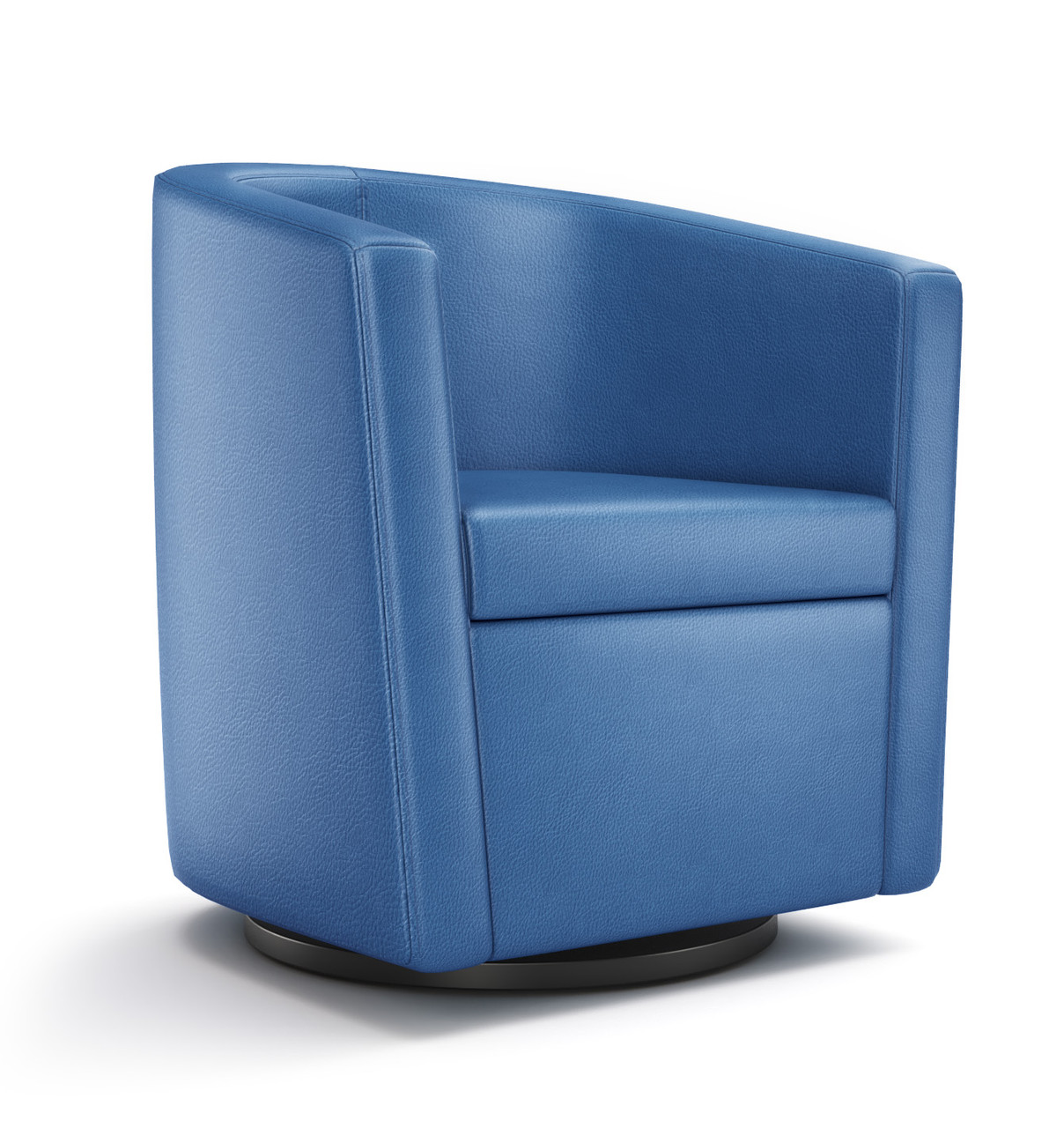 Commercial-Grade Club Chair - Fully Upholstered - Made in USA - Optional Casters and 360° Swivel Base