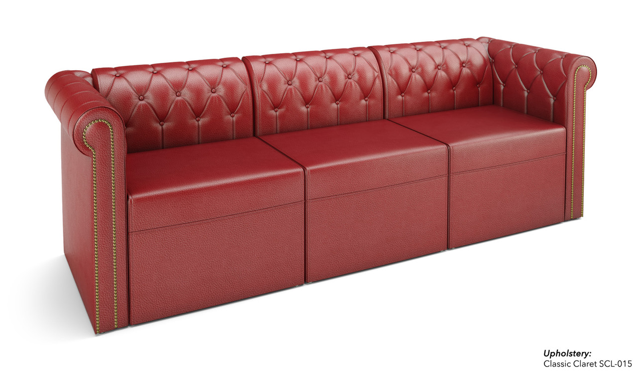 ESCAPE Luxurious Commercial-Grade Modular Sofa with Brass Nail Trim -Made in USA ESCAPE Luxurious Commercial-Grade Modular Sofa with Brass Nail Trim -Made in USA