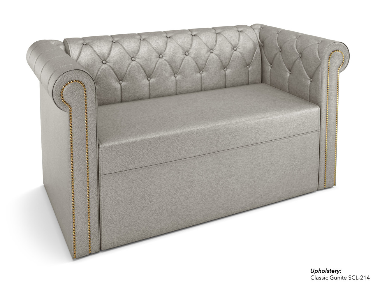 Commercial-Grade Lush Sofa with Brass Nail Trim - Made in USA Commercial-Grade Lush Sofa with Brass Nail Trim - Made in USA