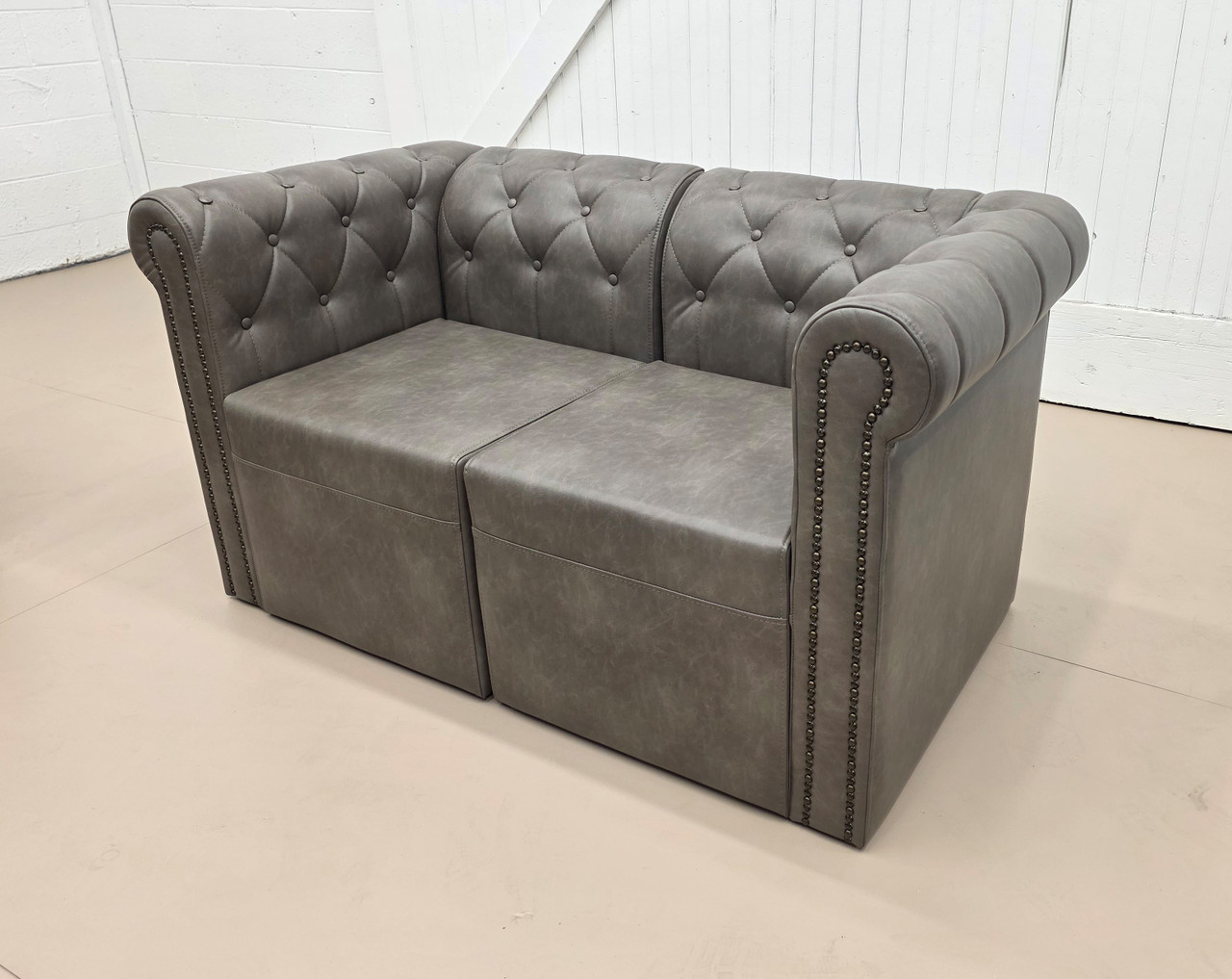ESCAPE Luxurious  Modular Sectional Sofa with Brass Nail Trim -Made in USA