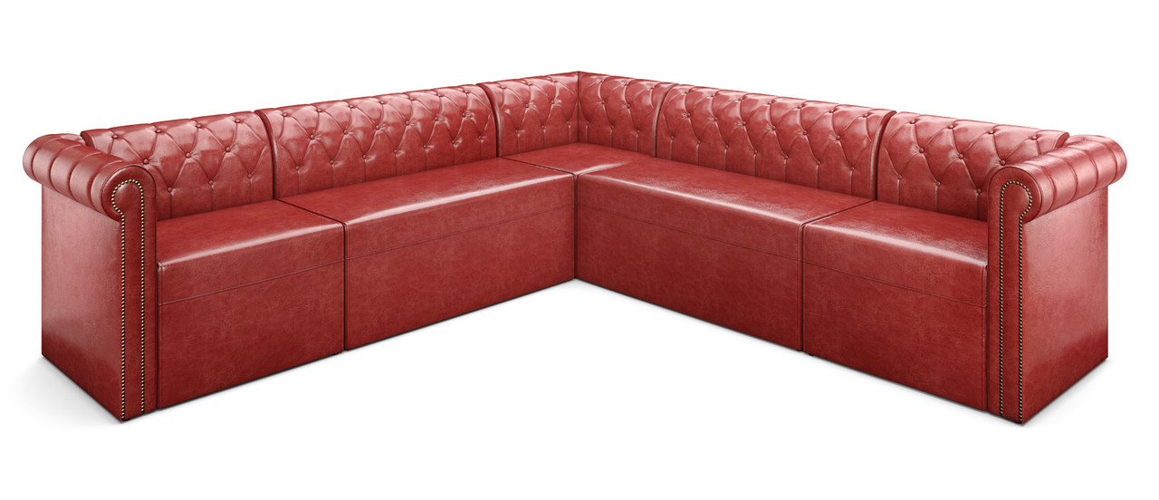 ESCAPE Luxurious  Modular Long Sectional Sofa with Brass Nail Trim -Made in USA ESCAPE Luxurious  Modular Long Sectional Sofa with Brass Nail Trim -Made in USA