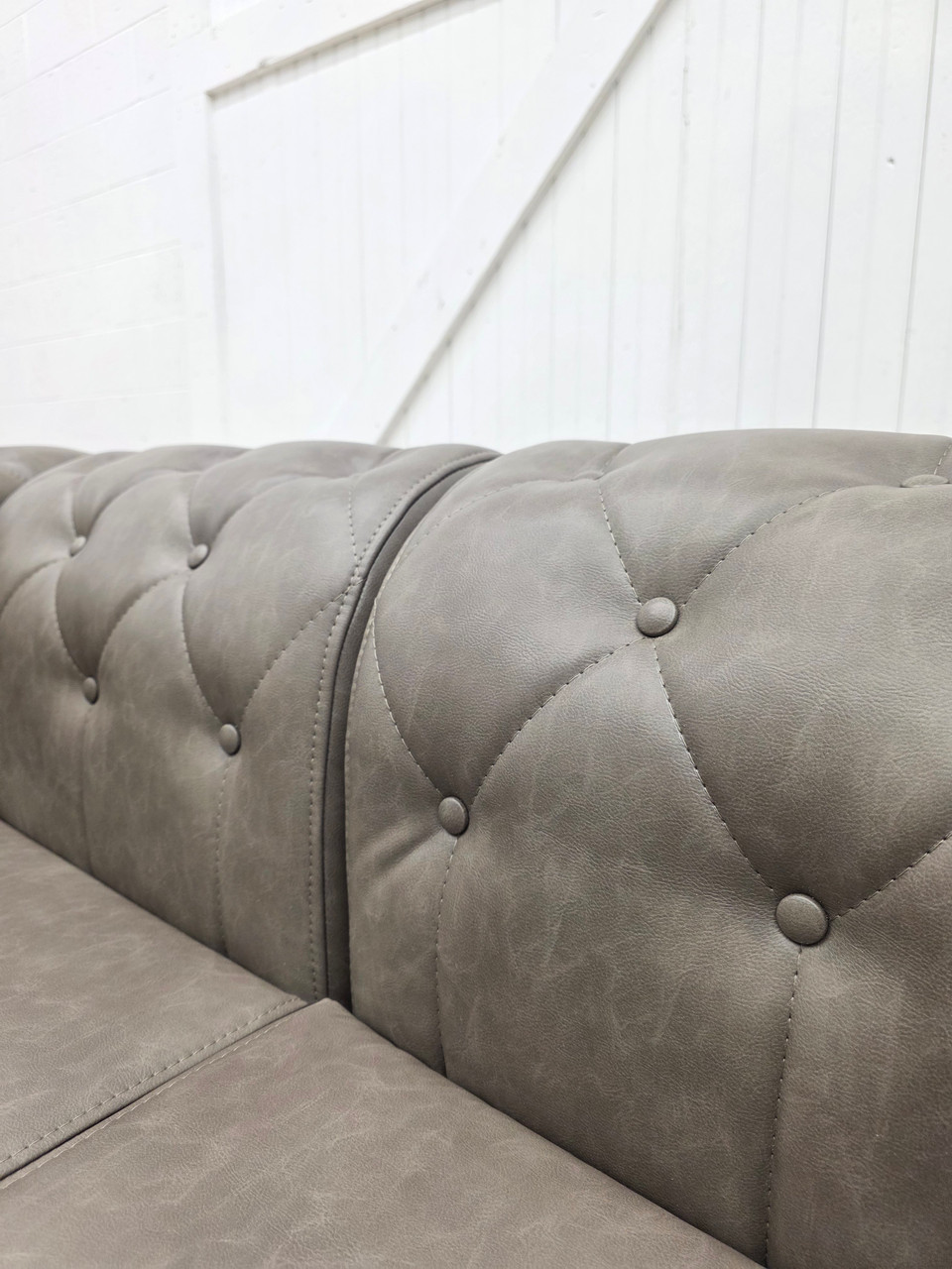ESCAPE Luxurious  Modular Long Sectional Sofa with Brass Nail Trim -Made in USA