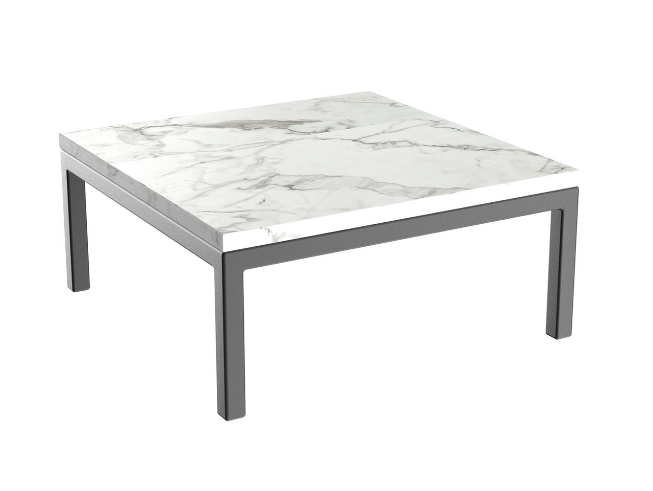 Lounge 27" Square Table - Fully Welded Steel Frame - Available in Many Finishes  - Made in USA