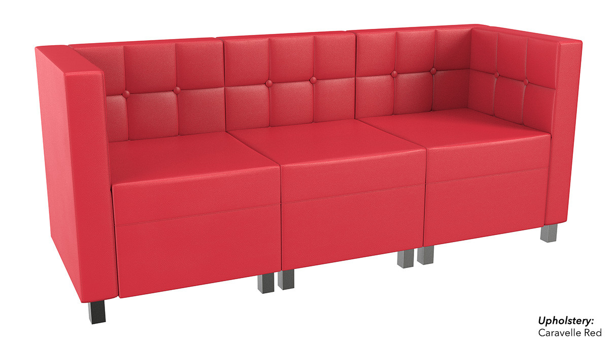clubhaus クラブハウス　レッド　XL Chianti Red Leather Loveseat – Hat Creek Interiors