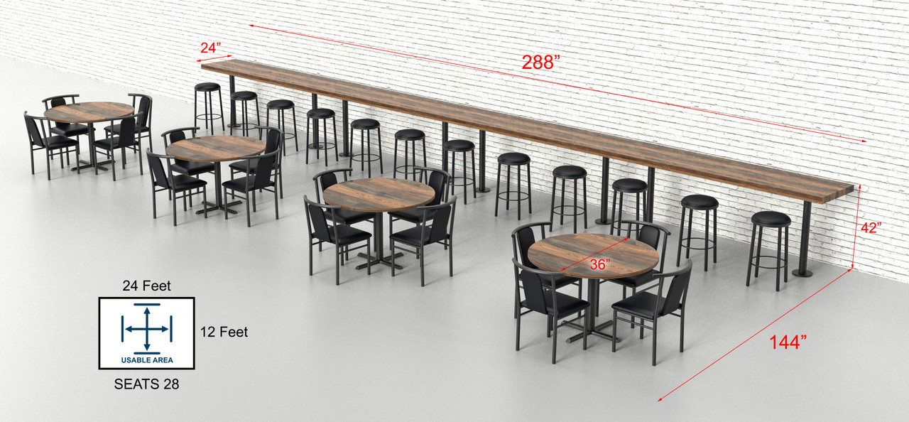 restaurant quality tables and chairs