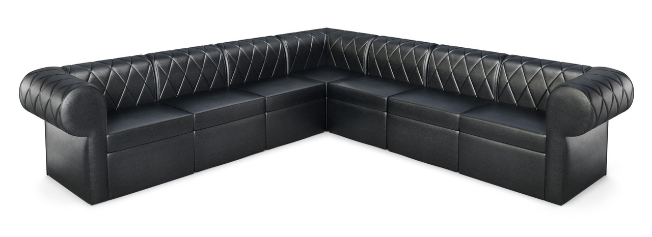RIVERA Lounge Seating - Diamond Tufted Upholstery - Rounded Arms - Arrangement G1 RIVERA Lounge Seating - Diamond Tufted Upholstery - Rounded Arms - Arrangement G1
