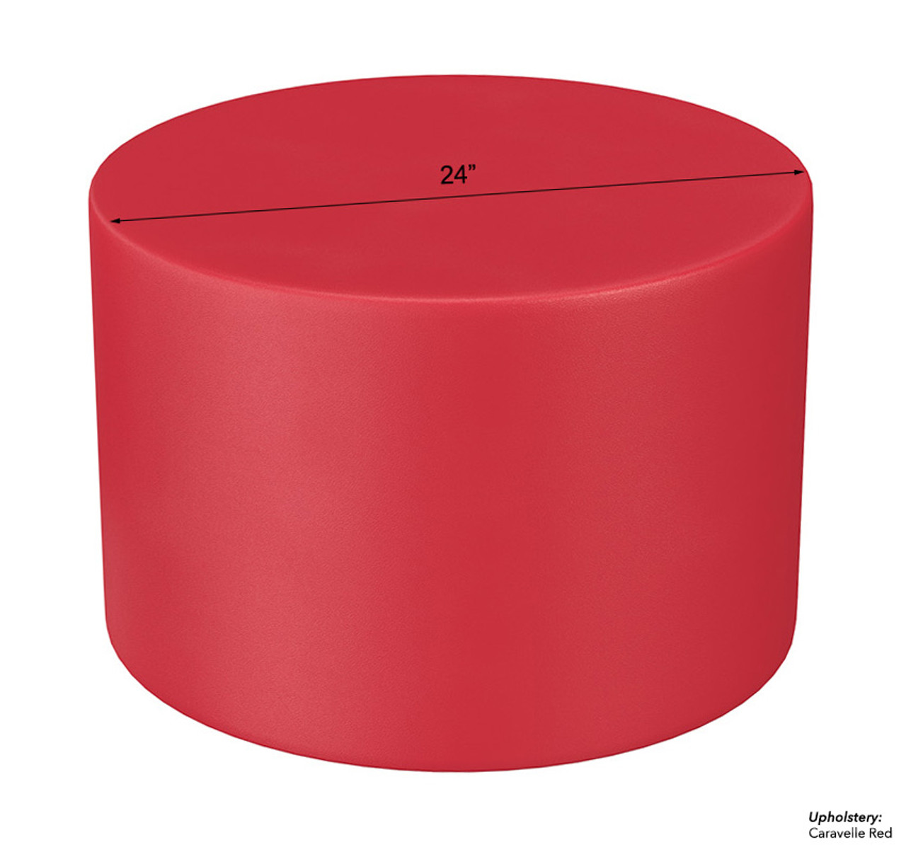 Set of Four 24" Round Stools  - Super Performance Upholstery - Made in USA Set of Four 24" Round Stools  - Super Performance Upholstery - Made in USA