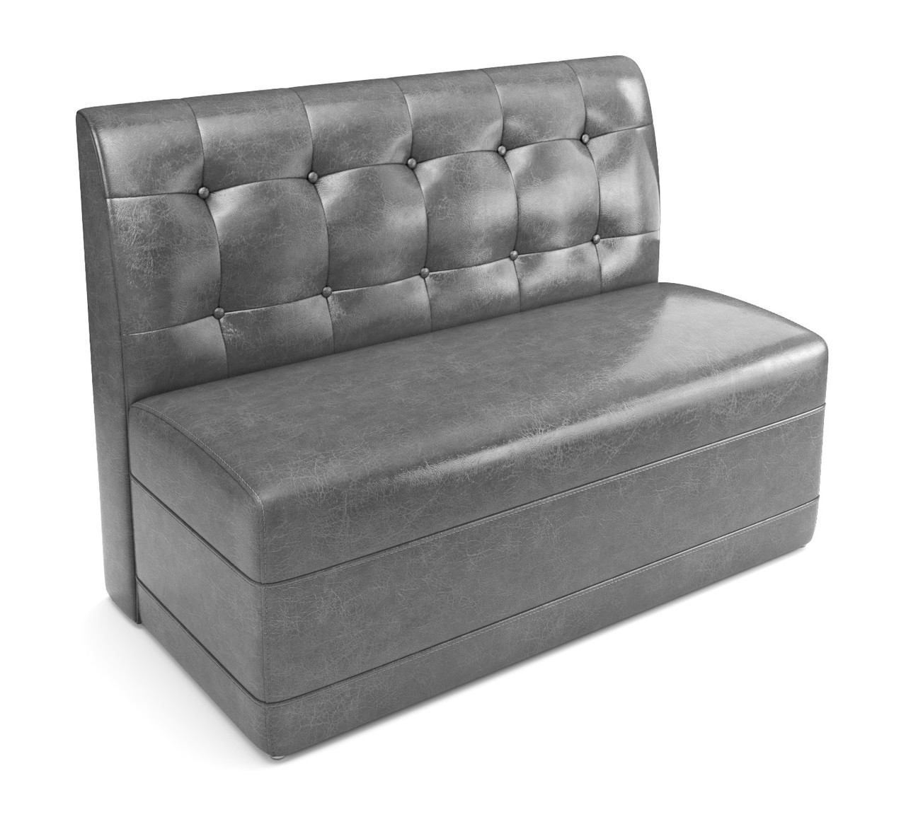 Restaurant Booth - Premium Button Tufted Upholstery - Extra Comfort Cushioned Seat- Made in USA
