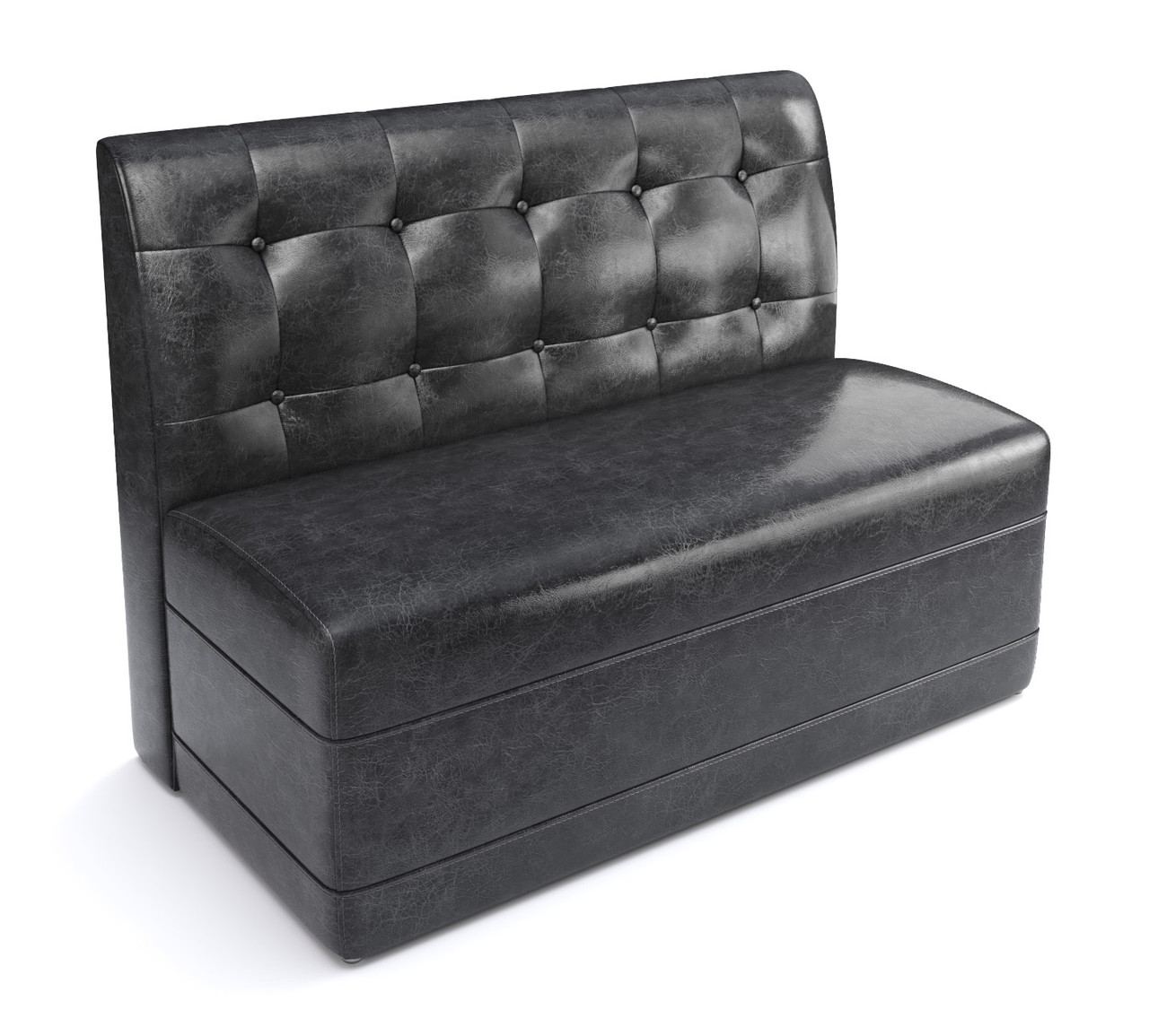 Restaurant Booth - Premium Button Tufted Upholstery - Extra Comfort Cushioned Seat- Made in USA