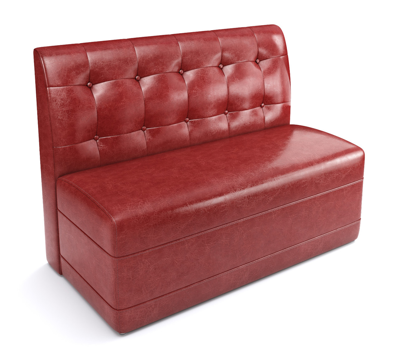 Restaurant Booth - Premium Button Tufted Upholstery - Extra Comfort Cushioned Seat- Made in USA