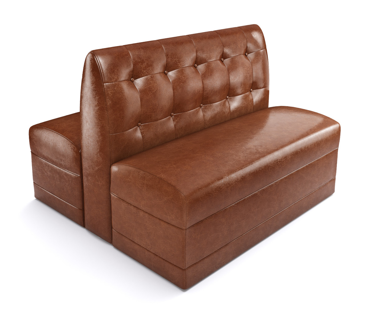 Restaurant Booth - Premium Button Tufted Upholstery - Extra Comfort Cushioned Seat- Made in USA