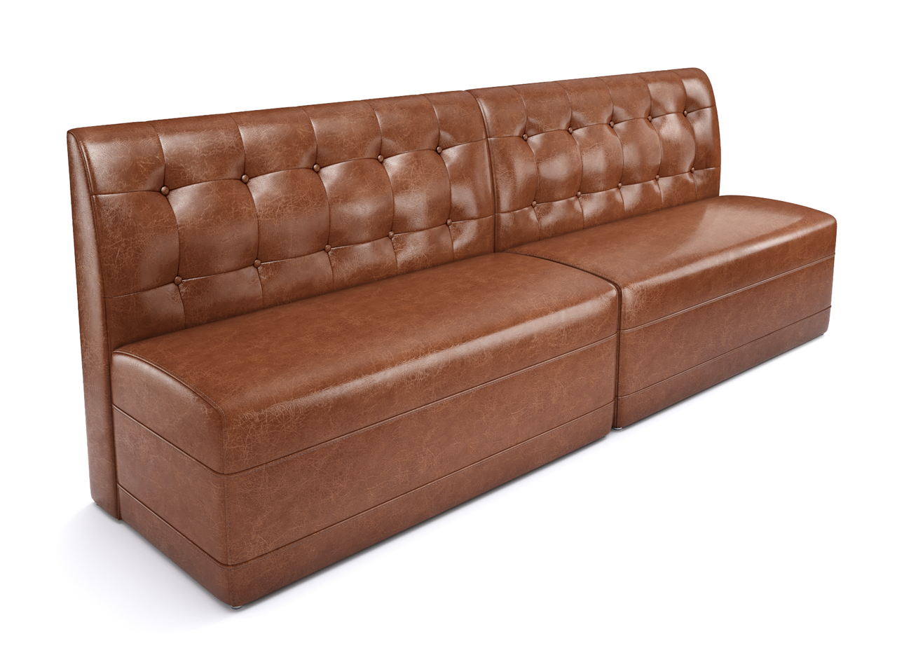 Restaurant Booth - Premium Button Tufted Upholstery - Extra Comfort Cushioned Seat- Made in USA